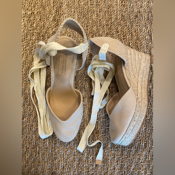 ANTONIO MELANI Shoes - Wrap Ankle Wedge Espadrilles size 7.5